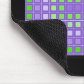Lila Quadratmuster mit Initialen Mousepad (Ecke)