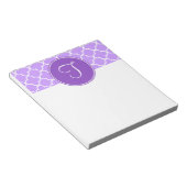 Lila Quartett-Monogramm-Notepad Notizblock (angewinkelt)