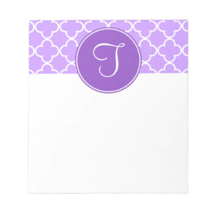 Lila Quartett-Monogramm-Notepad Notizblock