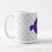 Lila Quarto Personalisiert Kaffee Tasse (Links)