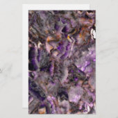 Lila Quarz Briefpapier (Vorne/Hinten)