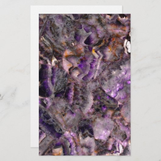 Lila Quarz Briefpapier (Vorne/Hinten)