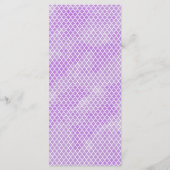 Lila Quatrefoil Menü Menükarte (Rückseite)