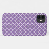 Lila Quatrefoil Muster Case-Mate iPhone Hülle (Rückseite (Horizontal))
