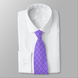 Lila Quatrefoil Pattern Neck Tie Krawatte