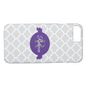Lila Quatrefolie Personalisiert Case-Mate iPhone Hülle (Rückseite (Horizontal))