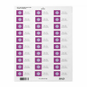 Lila Quatrefolienmuster mit Monogramm (Vorne)