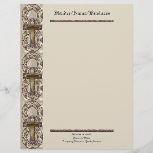 Lila Querbriefkopf Briefkopf (Vorderseite)