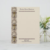 Lila Querbriefkopf Briefkopf (Stehend Vorderseite)