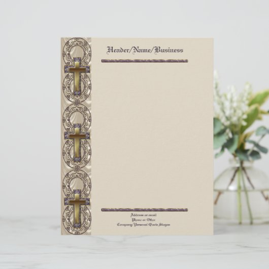 Lila Querbriefkopf Briefkopf (Stehend Vorderseite)