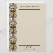 Lila Querbriefkopf Briefkopf (Vorne/Hinten)