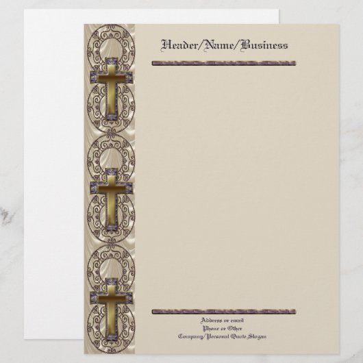 Lila Querbriefkopf Briefkopf (Vorne/Hinten)