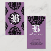 Lila Querstation des Visitenkarte (Vorne/Hinten)