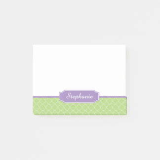 Lila Quilfolienmonogramm Post-it Klebezettel