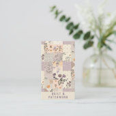 Lila Quilt-Patchwork-Handmade Kleidung Visitenkarte (Stehend Vorderseite)