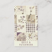 Lila Quilt Patchwork Handmade Kleidung Visitenkarte (Vorderseite)