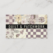 Lila Quilt-Patchwork-Handmade Kleidung Visitenkarte (Vorderseite)