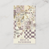 Lila Quilt Patchwork Handmade Kleidung  Visitenkarte (Vorderseite)