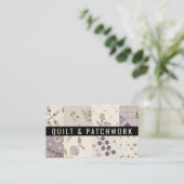 Lila Quilt-Patchwork-Handmade Kleidung Visitenkarte (Stehend Vorderseite)