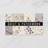 Lila Quilt-Patchwork-Handmade Kleidung Visitenkarte (Vorderseite)