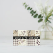 Lila Quilt-Patchwork-Handmade Kleidung Visitenkarte (Stehend Vorderseite)