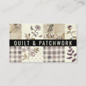 Lila Quilt-Patchwork-Handmade Kleidung Visitenkarte (Vorderseite)