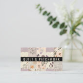 Lila Quilt Patchwork Handmade Kleidung Visitenkarte (Stehend Vorderseite)