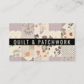 Lila Quilt Patchwork Handmade Kleidung Visitenkarte (Vorderseite)