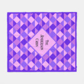 Lila Quiltmuster Fleecedecke (Vorderseite (Horizontal))