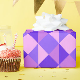 Lila Quiltmuster Geschenkpapier