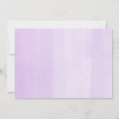 Lila Quinceanera Blumenlavender lila Foto Einladung (Rückseite)