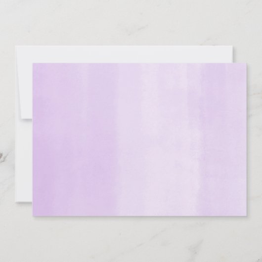 Lila Quinceanera Blumenlavender lila Foto Einladung (Rückseite)