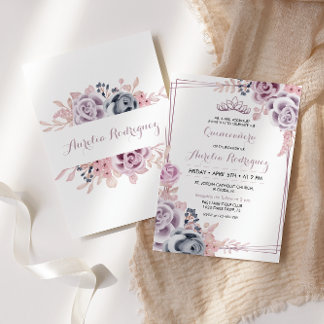 Lila Quinceanera Einladung Quinceanera Geburtstag