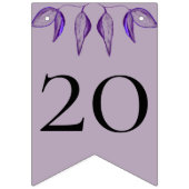 Lila Quinceañera-Feier Wimpelkette (Erste Fahne)