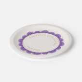 Lila Quinceanera Pappteller (Schrägansicht)