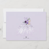 Lila Quinceañera Princess Dress Dankeschön Karte (Rückseite)