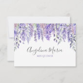 Lila Quinceanera-RSVP-Karte RSVP Karte (Rückseite)