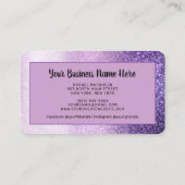 Lila Rabatt für Schwarzem Glitzer Schmetterling-Ku Treuekarte (Rückseite)