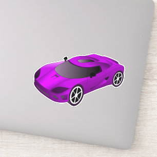 Lila Race Car Contour Aufkleber
