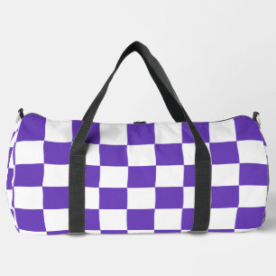 Lila Racing Checkered Flag Display benutzerdefinie Duffle Bag