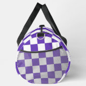 Lila Racing Checkered Flag Display benutzerdefinie Duffle Bag (Rechts)