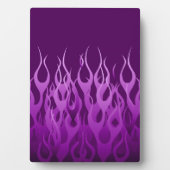 Lila Racing-Flammen Fotoplatte (Vorderseite)