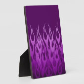 Lila Racing-Flammen Fotoplatte (Seite)