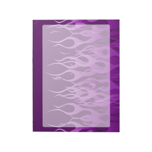 Lila Racing-Flammen Notizblock (Rotiert)