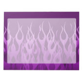 Lila Racing-Flammen Notizblock (Vorderseite)