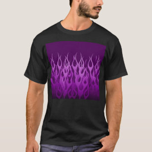 Lila Racing-Flammen T-Shirt