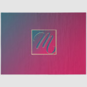 Lila Radient Monogramm Seidenpapier (Vorderseite)