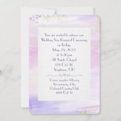 lila Rahmen für die Verlängerung des Eheschließes Einladung (Rückseite)