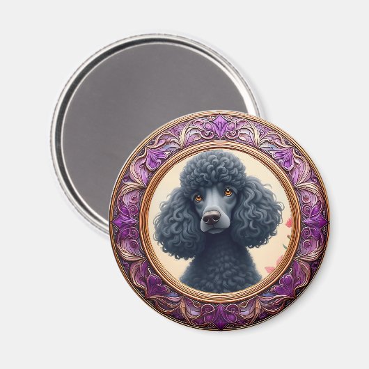 Lila Rahmen Magnet (Vorderseite/Rückseite)