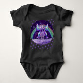 Lila Rain Fairy Baby Strampler (Vorderseite)